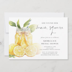 Main Squeeze Lemon Overlay Bridal Shower Invitation