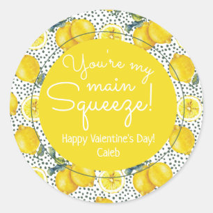 Main Squeeze Lemon Valentine Sticker