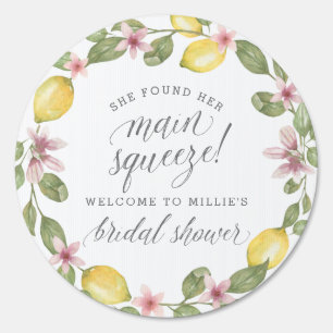 Main Squeeze Lemon Wreath Bridal Shower Welcome Garden Sign