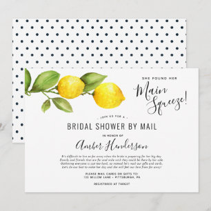 Main Squeeze Lemons Bridal Shower by Mail Invitation