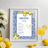 Main Squeeze Lemons Bridal Shower Martini Bar