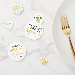 Main Squeeze Lemons Eucalyptus Rose Bridal Shower  Confetti