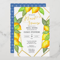 Main Squeeze Lemons Italian Bridal Shower - Gold