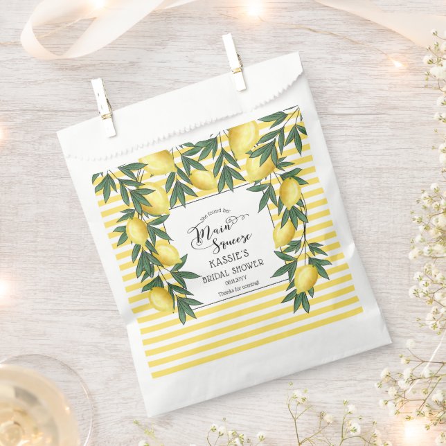 Main Squeeze Lemons Tropical Bridal Shower Favour  Favour Bags (Clipped)