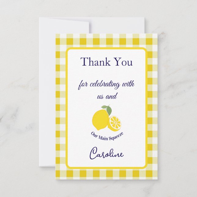 Main Squeeze Thank You Card Kids Birthday (Front)