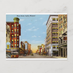 Main St., Joplin, Missouri Vintage Postcard