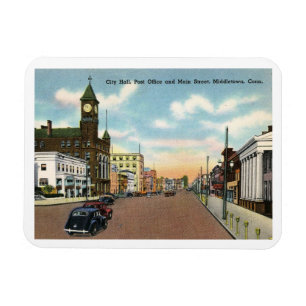 Main St., Middletown, Connecticut Vintage Magnet