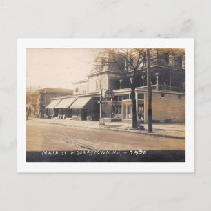 Main St., Moorestown, New Jersey 1924 Vintage Postcard