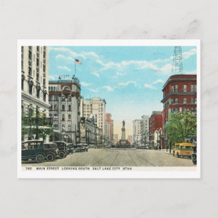 Main St., Salt Lake City, Utah Vintage Postcard
