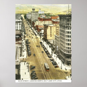 Main St., Salt Lake City Vintage Poster