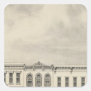 Main St Woodland 2 Square Sticker