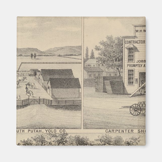 Main St Woodland Magnet (Front)