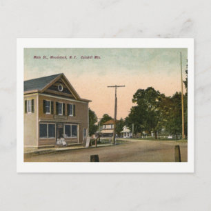 Main St., Woodstock, New York Vintage Postcard