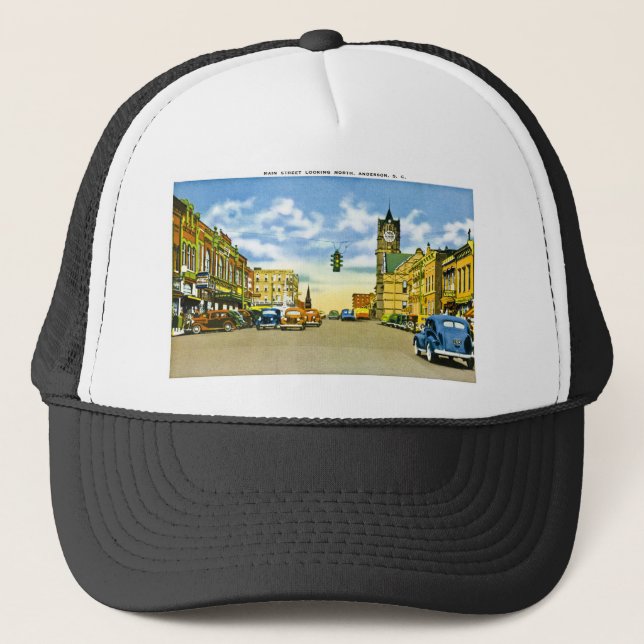 Main Street, Anderson, South Carolina Trucker Hat (Front)