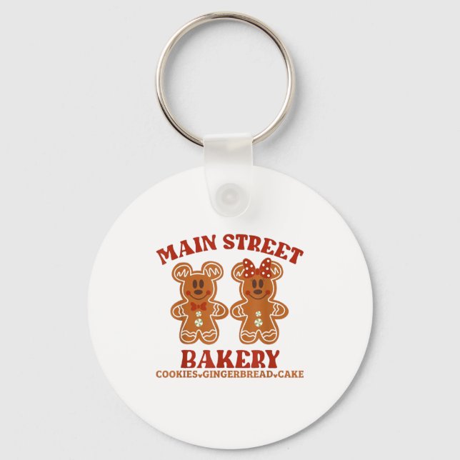 Main Street Bakery Cookies Gingerbread Cake Christ Key Ring (Front)