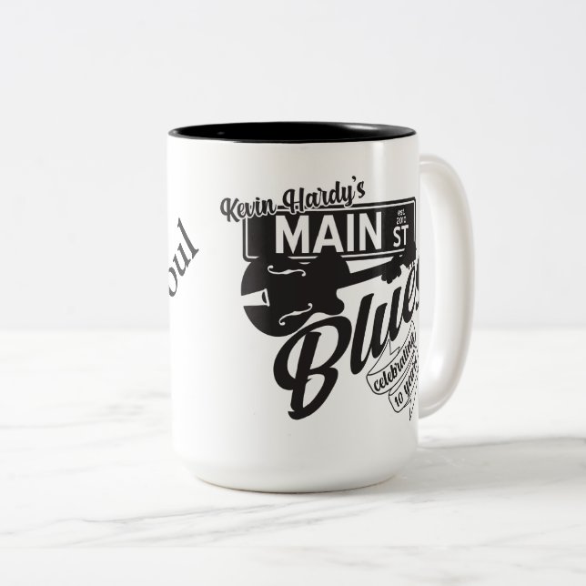 Main Street Blues Two-Tone Coffee Mug (Front Right)