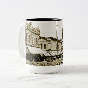 Main Street Boscobel Wisconsin Circa 1910's Photo Two-Tone Coffee Mug
