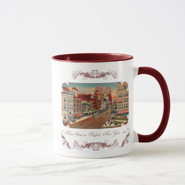 Main Street - Buffalo, NY Vintage Coffee Mug (Right)