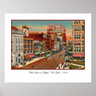 Main Street - Buffalo, NY Vintage Poster