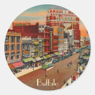 Main Street - Buffalo, NY Vintage Stickers