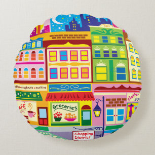 Main Street Colours Round Cushion