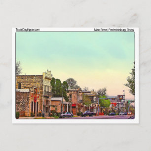 Main Street, Fredericksburg, TX Postcard