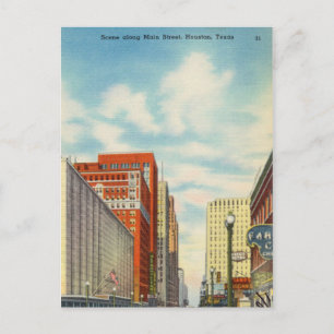 Main Street, Houston, Texas Postcard