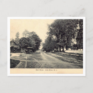 Main Street, Little Silver NJ 1910 Vintage Style Postcard