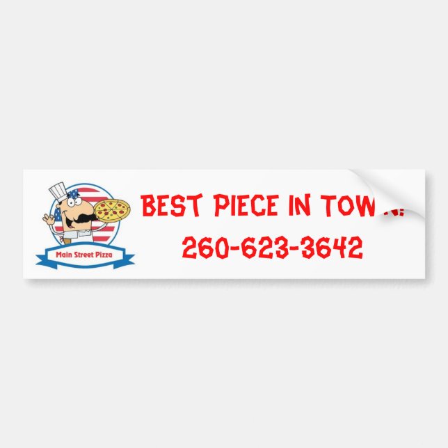Main Street Pizza Bumper Sticker (Front)