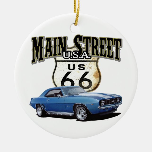 Main Street USA Camaro Ceramic Tree Decoration (Front)
