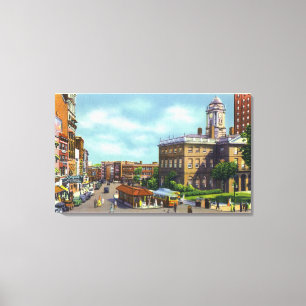 Main Street View of State Street & Old State Canvas Print