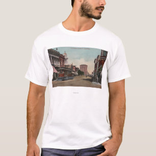 Main Street View with Street Car T-Shirt