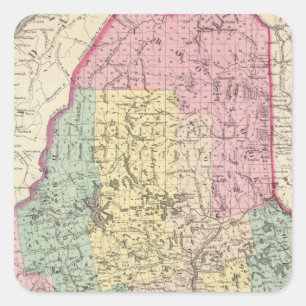 Maine 14 square sticker