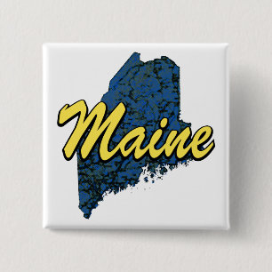 Maine 15 Cm Square Badge