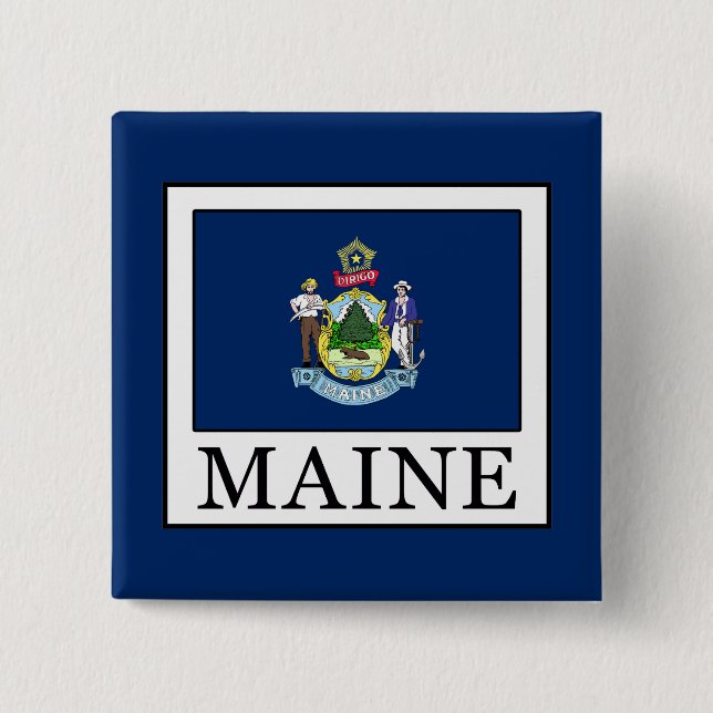 Maine 15 Cm Square Badge (Front)