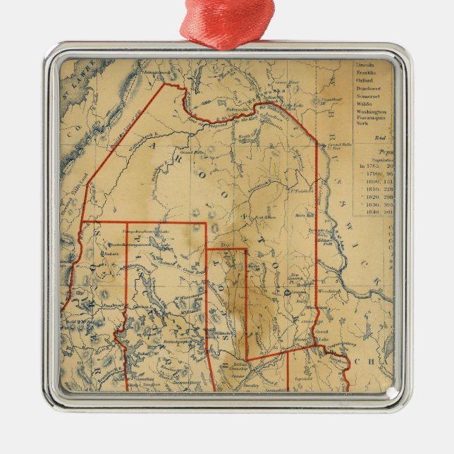 Maine 18 metal tree decoration (Front)