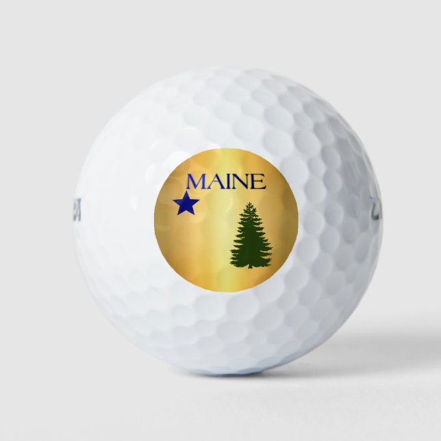 Maine (1901) flag golf balls (Front)