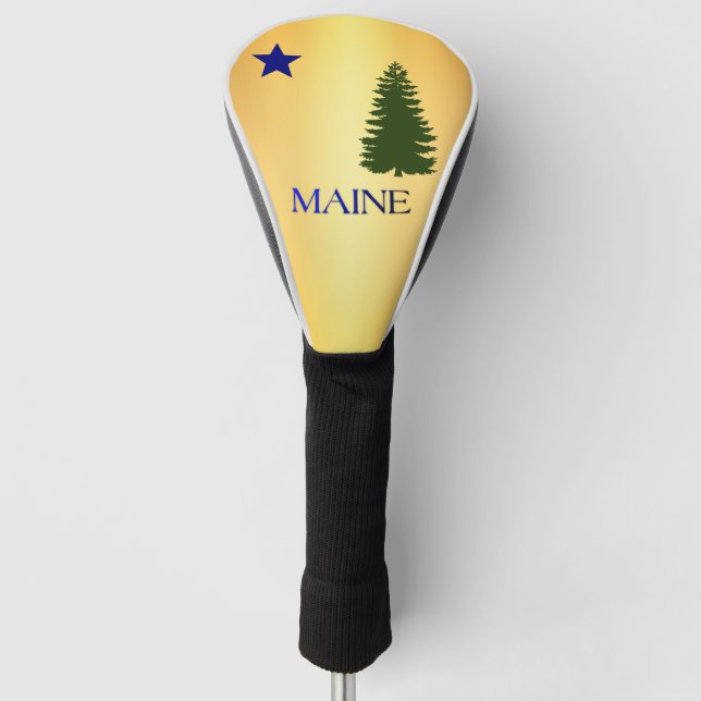 Maine (1901) flag golf head cover (Front)