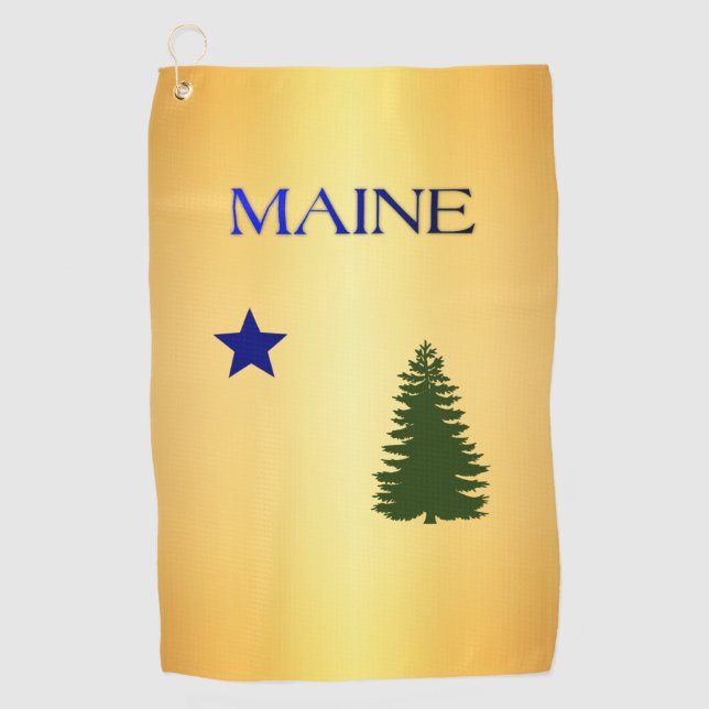 Maine (1901) flag golf towel (Front)