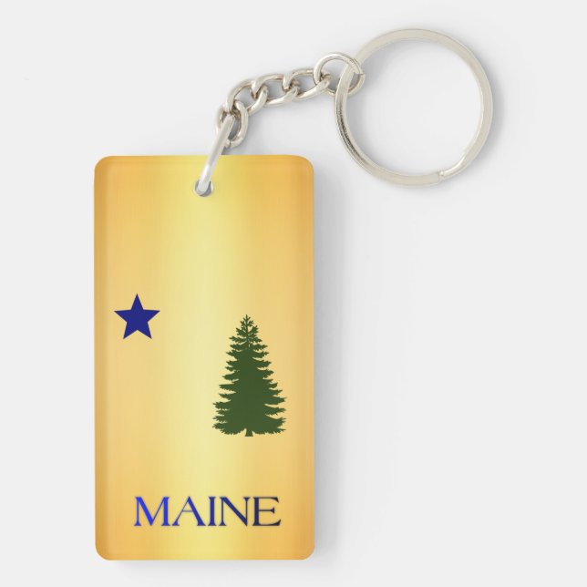 Maine (1901) flag key ring (Back)