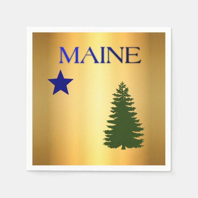Maine (1901) flag napkin (Front)