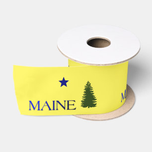 Maine 1901 flag satin ribbon