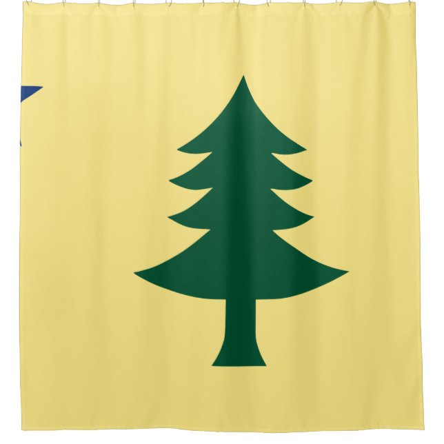 Maine 1901 State Flag Shower Curtain (Front)