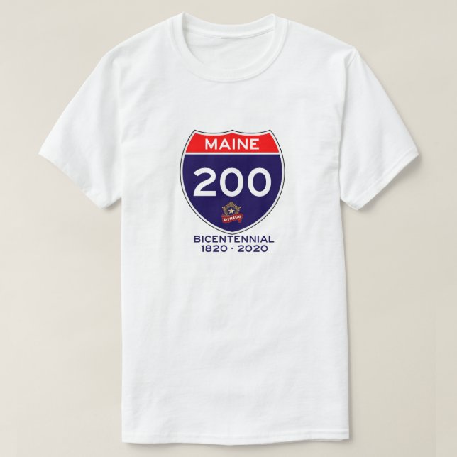 Maine 200th Anniversary Bicentennial T-Shirt (Design Front)