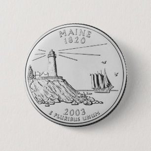Maine 6 Cm Round Badge