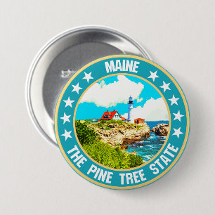 Maine                                              7.5 cm round badge