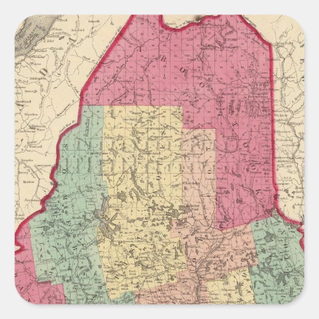 Maine 7 square sticker (Front)