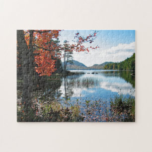 Maine Acadia Lake Landscape Photo Jigsaw Puzzle