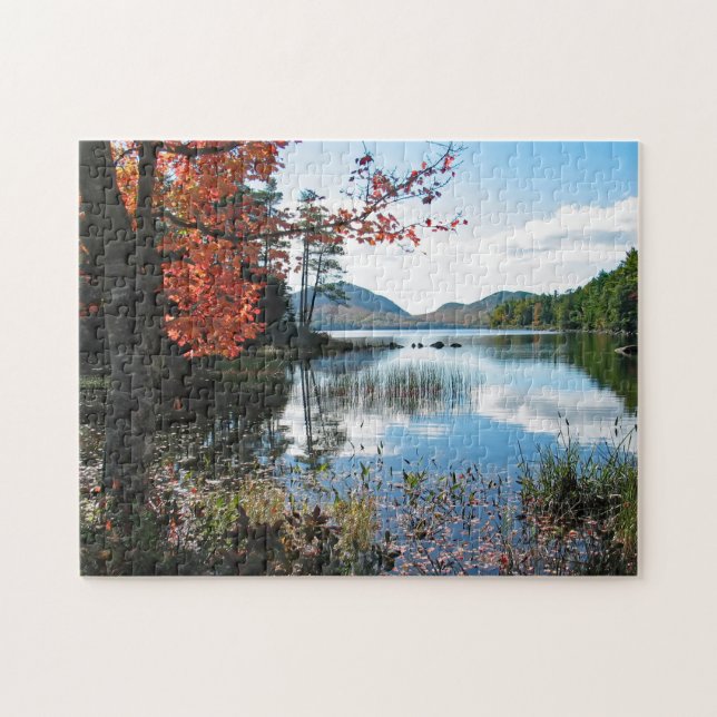 Maine Acadia Lake Landscape Photo Jigsaw Puzzle (Horizontal)