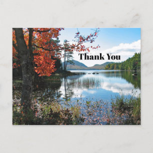 Maine Acadia Lake Landscape Photo Thank You Postcard